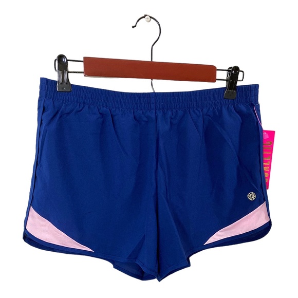 Lilly Pulitzer Ocean Trail Shorts Low Tide Navy Blue Luxletic Sz XL - Picture 1 of 6